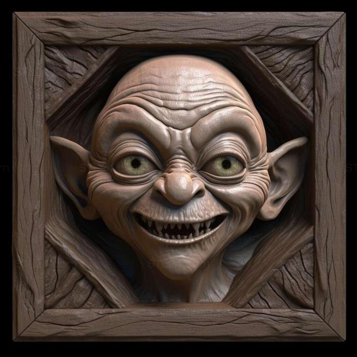 Characters (Gollum 1, HERO_4461) 3D models for cnc